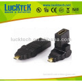 Micro HDMI male to HDMI female adaptor,rotating type